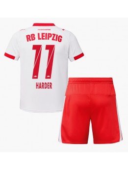 Billige RB Leipzig Conrad Harder #11 Hjemmedraktsett Barn 2025-26 Kortermet (+ Korte bukser)